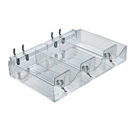 Azar Displays Three Compartment Cosmetic Tray, PK2 225504